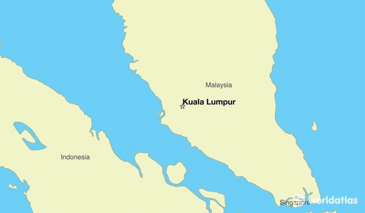 Kaart van de hoofdstad van maleisië