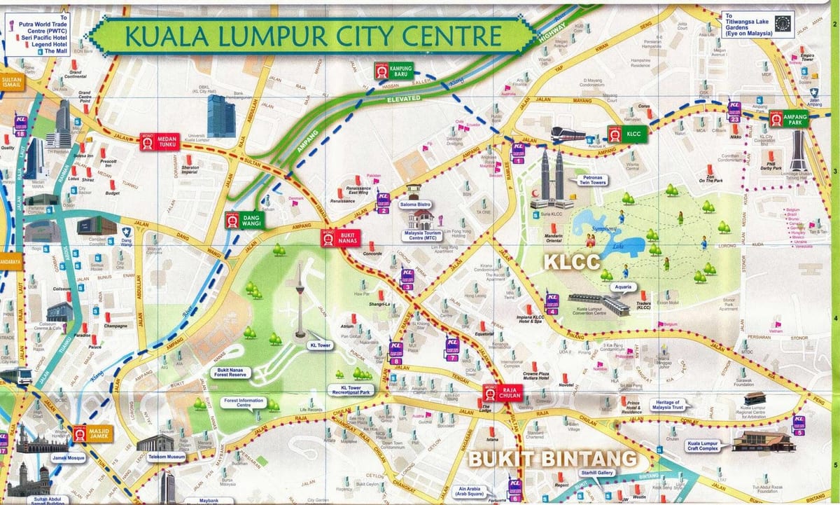 bukit bintang winkelcentrum kaart