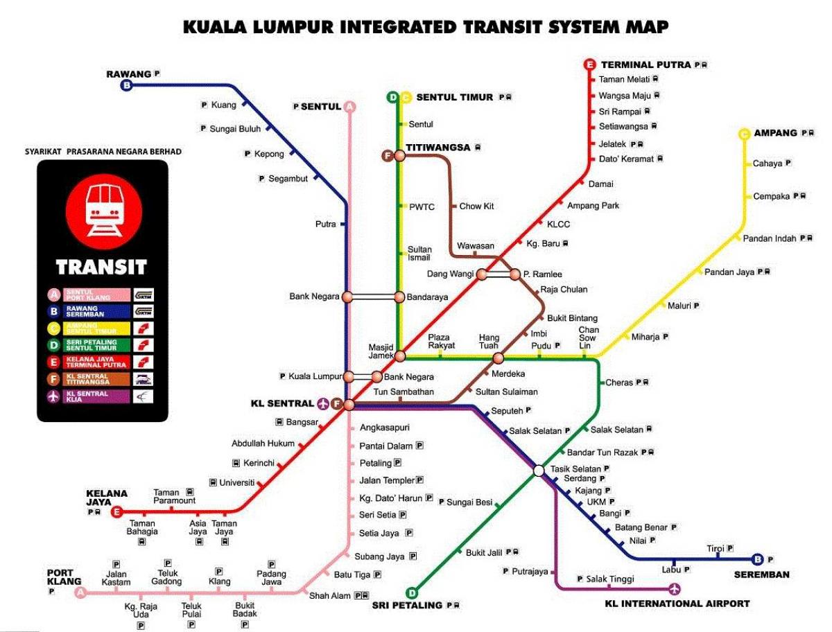 metro kaart van kuala lumpur