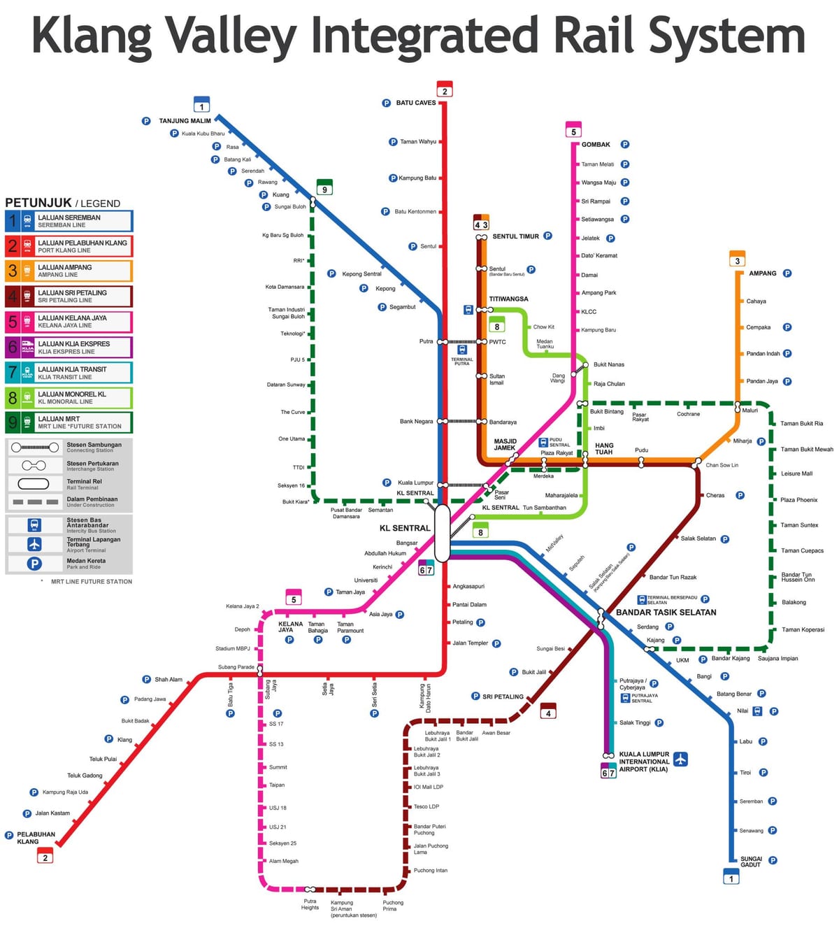 kaart trein maleisië