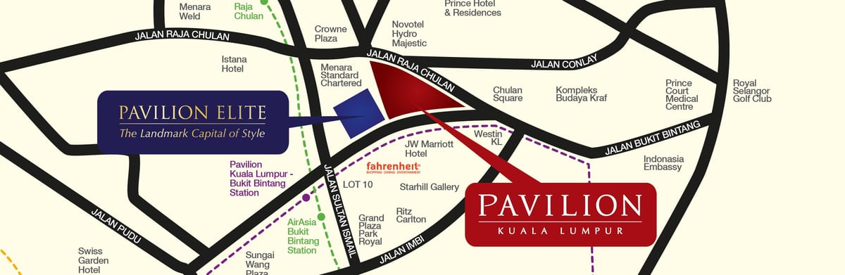 Kaart van pavilion kl