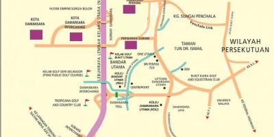 Damansara kaart van kuala lumpur