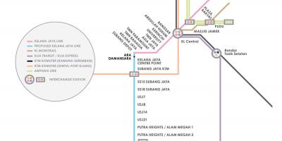 Lrt-station Ampang park kaart