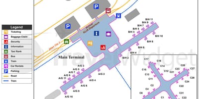 Kuala lumpur airport terminal kaart