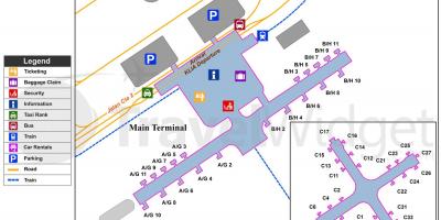 Kl international airport kaart