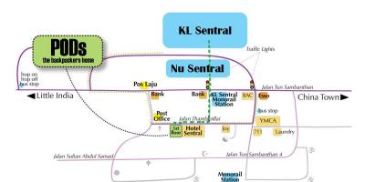 Kuala lumpur busstation kaart