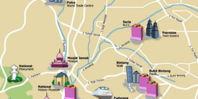 Toeristische kaart van maleisie kl