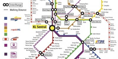 Kuala lumpur vervoer kaart
