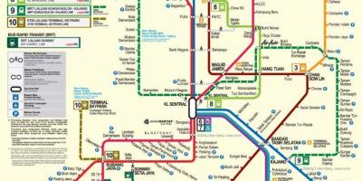 Kuala lumpur metro kaart