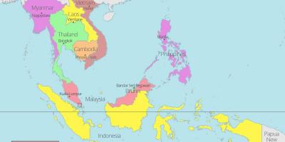 Kuala lumpur locatie op de kaart van de wereld