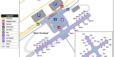 Kuala lumpur international airport terminal kaart