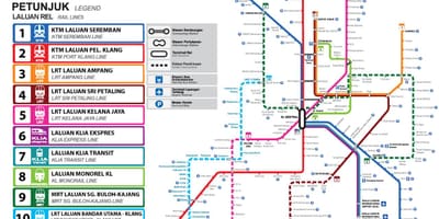 Lrt-station kuala lumpur kaart