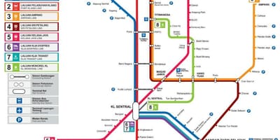 Route kaart van maleisië
