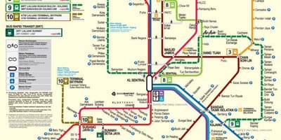 Transit kaart van maleisië