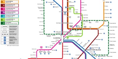Kaart trein maleisië